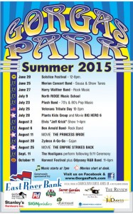 Summer Concert Schedule 2015